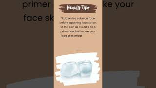 Rub Ice cube on face  icecubeforface icecube skincare foundation skinsmooth selfcare shorts [upl. by Enetsirk]