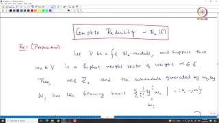 Lec 13 Complete reducibility of sl2C [upl. by Accebber]