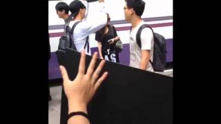 bambam jackson Got7 taecyeon 2PM fanservice JYP Nation in Hong Kong airport [upl. by Seraphim]