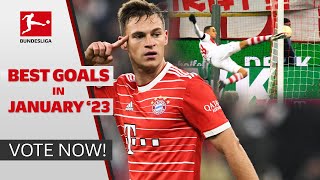 BEST GOALS in January  Kimmich Olmo or… – Goal of the Month [upl. by Madriene713]