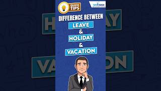 Difference between Holiday Vacation और Leave differencebetween leave holiday vacation [upl. by Feledy]