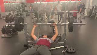 Bench Pressing 225lbs for 2 115lbs bodyweight [upl. by Ecnahc]