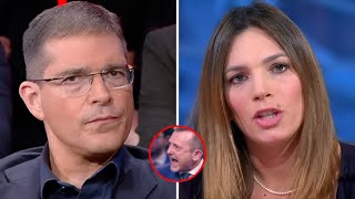 VITTORIA BALDINO ESAGERA CON CAPEZZONE E DEL MASTRO E FA UNA FIGURACCIA IN DIRETTA TV [upl. by Loreen]