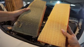 REPLACE ENGINE AIR FILTER DIY Mercedes CLA 250 [upl. by Rokach]