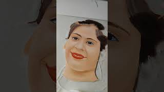 My First Oil Painting on Glass  Portrait Journey with Challenges amp Final Outcome shorts painting [upl. by Adav899]