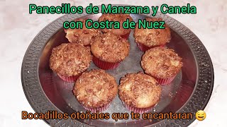 PANECILLOS de Manzana y Canela con CROCANTES DE NUEZ apple daryfree libredelactosa applerecipes [upl. by Ahsienor]