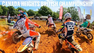 Canada Heights British Champs  Big First Turn Crash  Fantic 250 2stroke MX2 [upl. by Barty]