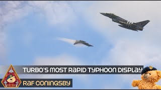 RAF FIGHTER PILOT DEMONSTRATES MOST RAPID TYPHOON DISPLAY AND PASSES PILOT PDA • RAF CONINGSBY [upl. by Ecirtael922]