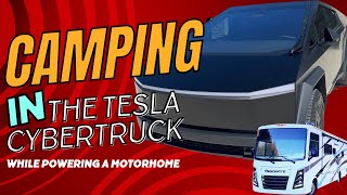 Sleeping in the Bed of the Tesla Cybertruck AND Powering My Parents Motorhome NO GENERATOR NEEDED [upl. by Renie]