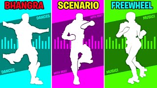 These Legendary Fortnite Dances Have The Best Music 3 Bhangra Boogie Scenario Freewheelin [upl. by Eyk]