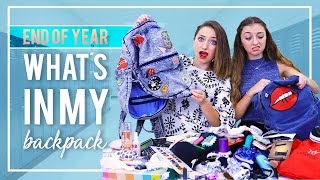 WHATS iN MY BACKPACK Schools Out Edition 2017  Brooklyn and Bailey [upl. by Sisile]