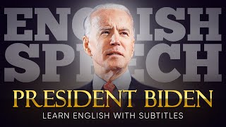 ENGLISH SPEECH  PRESIDENT BIDEN Humorous Speech English Subtitles [upl. by Aikemat]