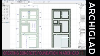 Project part 1 create foundation  concrete sloof in archicad [upl. by Ahsirk]