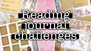 Reading Journal Challenges 💜 Reading journal ideas [upl. by Esilahc]