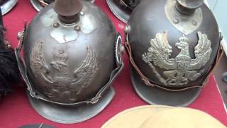 53 FIERA MILITARIA NOVEGRO 18  5  2013  ELMETTI AUSTRIACI 1 GM E PICKELHAUBE PRUSSIANI [upl. by Eiramassenav766]