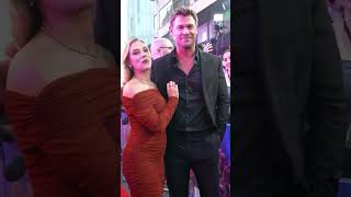 Scarlett Johansson and Chris Hemsworth look beautiful at the premiere of Transformers One in London [upl. by Ettereve]