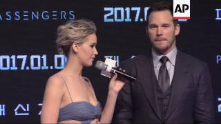 Jennifer Lawrence and Chris Pratt premiere Passengers in South Korea [upl. by Belinda302]