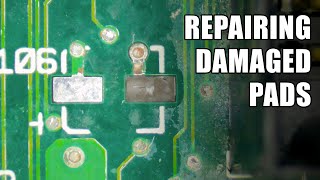 Repairing damaged or lifted pads on a circuit board [upl. by Haag]