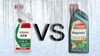 Castrol GTX 10W40 vs Castrol Magnatec 10W40 Cold oils test 30°C [upl. by Quenby]