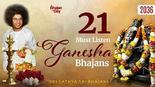 21 Must Listen Ganesha Bhajans  Ganesha Pooja Special  Ganesh Chaturthi Offering [upl. by Leen]