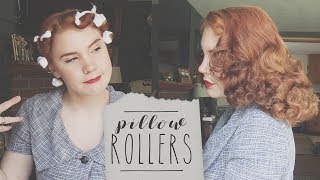 Floofy Vintage Hair  Pillow Rollers Tutorial [upl. by Janerich]