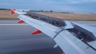 sunset landing at Rome Fiumicino EasyJet A319 from London Gatwick [upl. by Learsi]