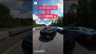 Camaro ZL1 vs Aventador SVJ [upl. by Ilime]