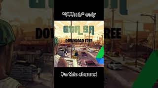 GTA SA HIGHLY COMPRESSED 500MB ONLY GOOGLE DRIVE DOWNLOAD LINK FREEE 2024 shorts gta gaming [upl. by Trimble]