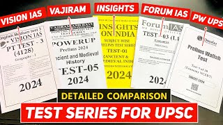 Best Test Series for UPSC 2024 🔥 Vision IAS Vajiram Forum IAS PW Only IAS Test Series [upl. by Schwing]