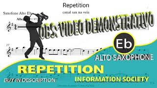 REPETITION  Information Society Alto Sax Eb  video score [upl. by Klina]