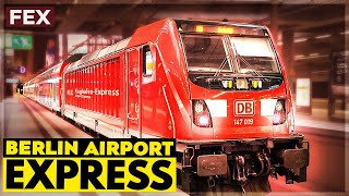 Berlin Hauptbahnhof to Berlin BER Airport with Flughafen express FEX [upl. by Lahcym122]