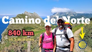 Camino del Norte  840 km in 5 minutes [upl. by Atteiram]