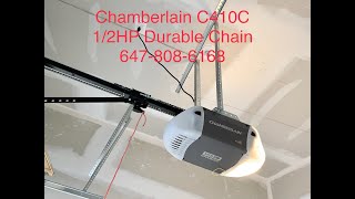 Chamberlain C410C 12HP Durable Chain Drive Garage Door Opener [upl. by Eah]