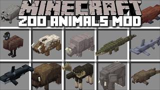 Minecraft TAME AND BREED ZOO ANIMAL MOBS MOD  SPAWN BABY ZOO ANIMALS  Minecraft Mods [upl. by Aramas]