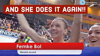 Femke Bol NEW WORLD RECORD femkebol worldrecord newworldrecord trackandfield2024 [upl. by Penelope]