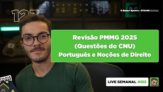 Revisão PMMG 2025  Portugues  Noções de Direito  Live 123 [upl. by Siramed781]