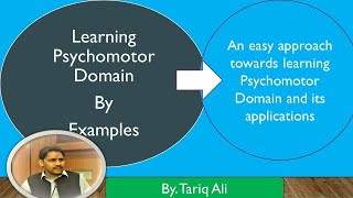 Psychomotor Domain Blooms Taxonomy with examples Part 4 [upl. by Lyman]