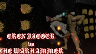 Attack on Titan Fan Animation EREN VS THE WARHAMMER TITAN StopMotion Recreation [upl. by Peterec414]