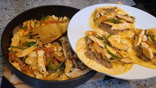 Fajita de Pollo ala Mexicana muy deliciosacon ingredientes cencillos perfecta para Tacos 🌮 😋 [upl. by Jolene357]