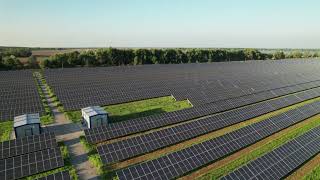 aerial view of solar farm on the green field at su 2022 01 18 23 34 47 utc [upl. by Tlevesoor]