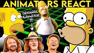 Animators React to THE SIMPSONS Ft David Silverman [upl. by Yatnoed]