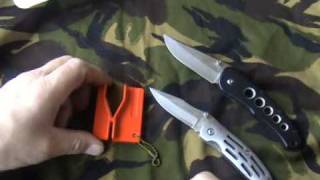 SHARPEN KNIVES LANSKY POCKET KNIFE SHARPENER MINI CROCK STICKS [upl. by Cain]