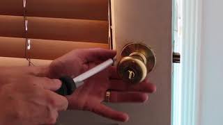 How to take apart a quickset door knob [upl. by Mellitz]