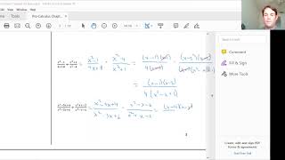 PreCalculus Chapter 2 Ext 2 Mult amp Div Rational Expressions and Simplifying Complex Fractions [upl. by Nyladnarb750]