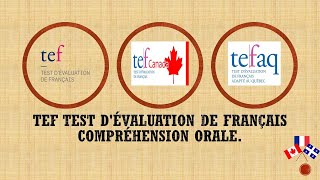 TEFAQTEFCanadaTEF Compréhension Orale Examen6test en temps réel Full Listening exam 2021 [upl. by Neret]