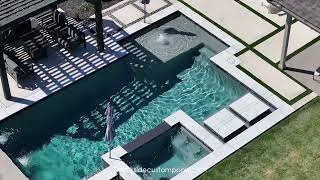 Contemporary custom swimming pool located in Boerne TX [upl. by Ellehcem]