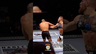 Conor McGregors FLAWLESS 4 PUNCH COMBO TO FINISH Eddie Alvarez  SUPER SLOW MO [upl. by Ginzburg]