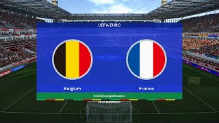 BELGIA  FRANCJA 18 FINAŁU EURO 2024  SYMULACJA skrót [upl. by Ellennahc]