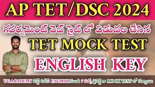 APTET2024 English Mock test 30 bits explanation [upl. by Eelam]