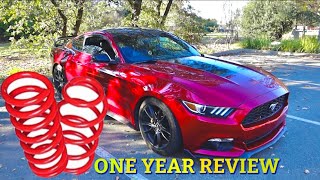 LOWERING SPRINGS On My Mustang  One Year Review [upl. by Abehshtab]